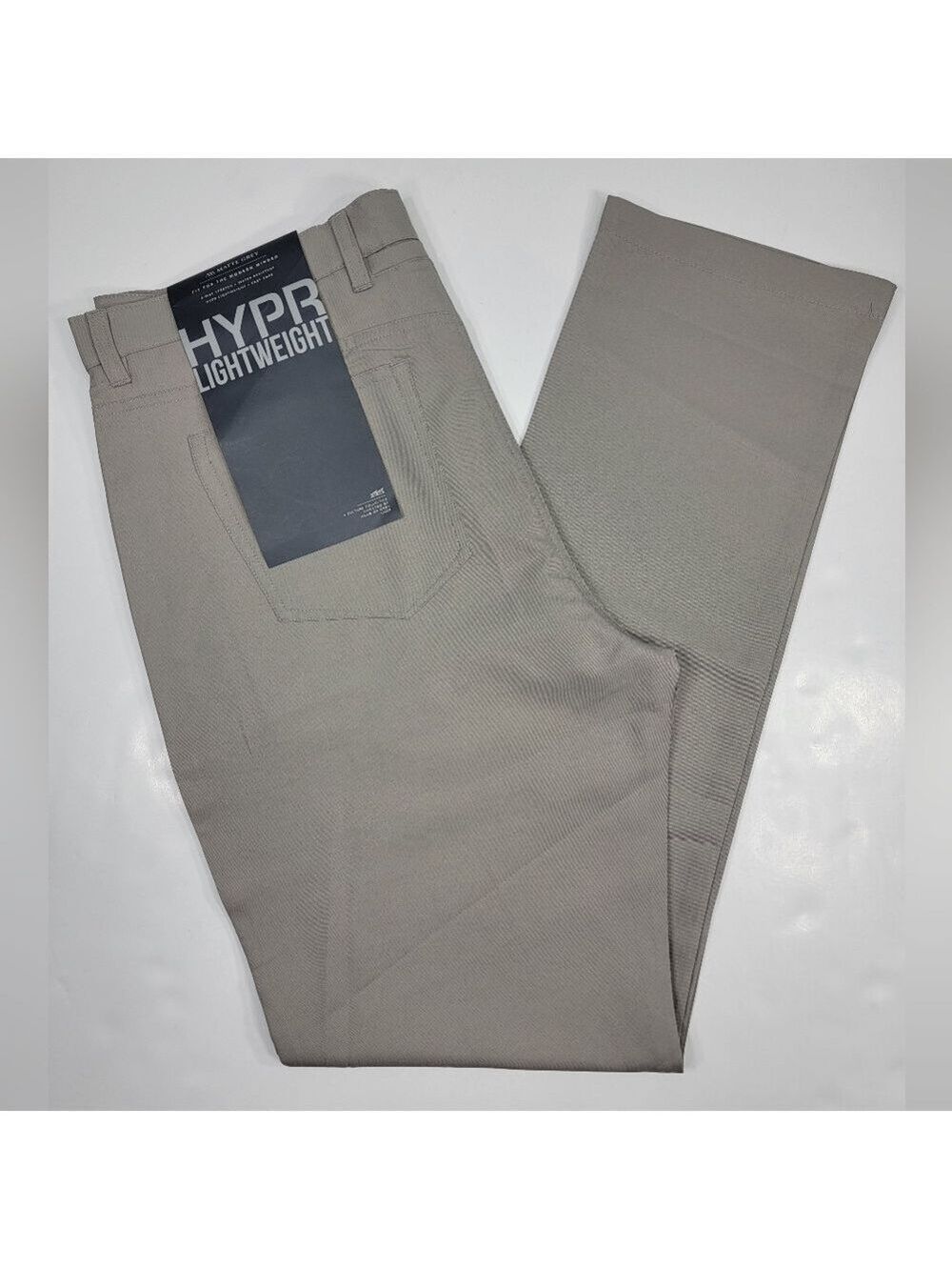 NEW Matte Grey Hyper Lightweight Golf Pants 36x33 Sand Gray Performance Stretch